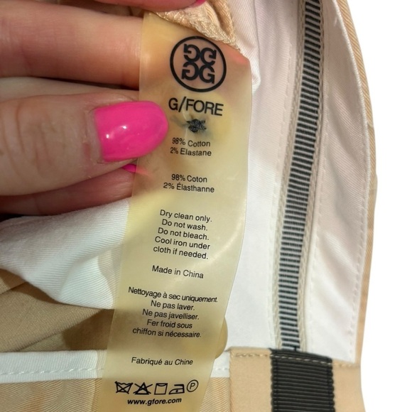 G/Fore Men's Golf Performance Khaki Pants Slacks Size 38 Ribbon Waist Classic - Picture 12 of 16